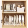 Kitchen Dish Rack, Retractable Dish and Pans and Pots Lid