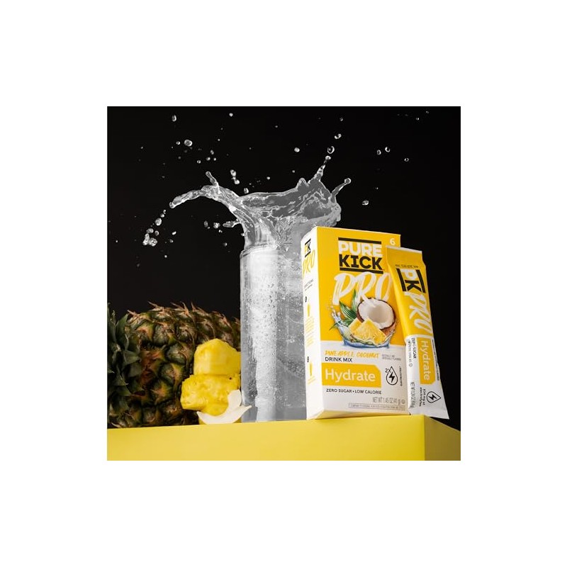 PURE KICK PRO Hydration Electrolyte Drink Mix - Pineapple Coconut