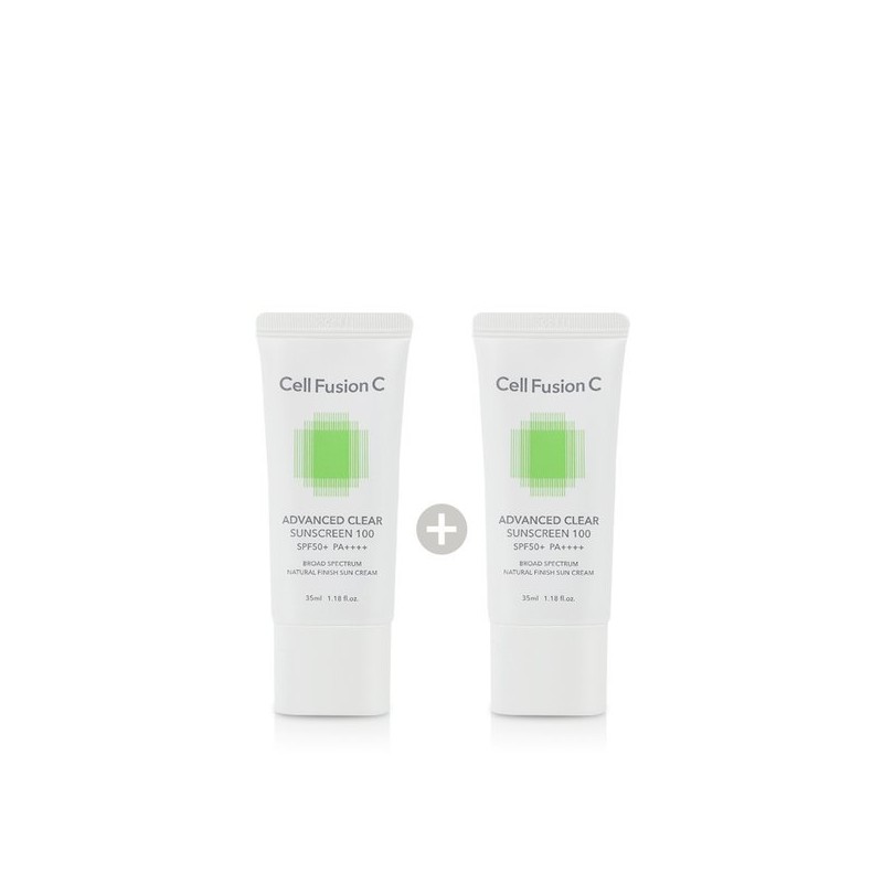 Cellfusion C 셀퓨전씨 어드밴스드 클리어 썬스크린 100 35ml(SPF50+) 2개 Cell
