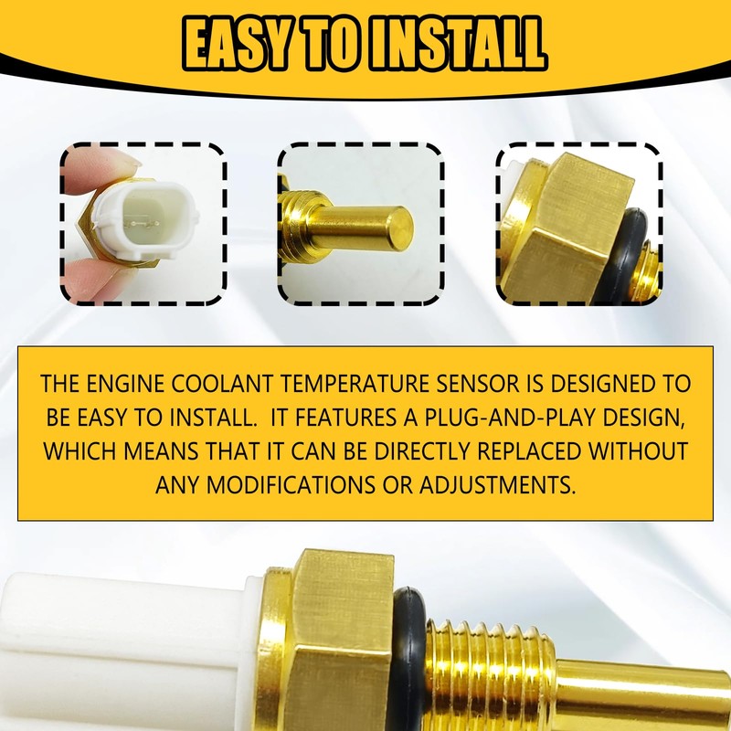 Icyhaws Engine Coolant Temperature Sensor Compatible with Honda Accord Civic