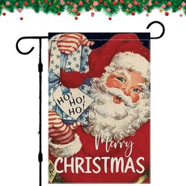 Christmas Garden Flag 12x18in Merry Christmas Yard Flag Double Sided Xmas Flags Christmas Outdoor Decorations Garden Decorative Flags for Winter Outside Decorations Farm Yard Wall Decor