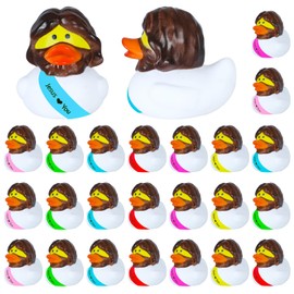 24 Pcs Jesus Rubber Ducks with 6 Color Easter Jesus Loves You Ducks for Kids Toddler