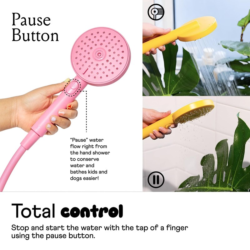 Sproos - Handheld Shower Head, High Pressure, 3 Spray Functions