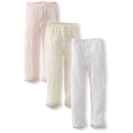 Jefferies Socks Baby Girls' Microfiber 3 Pack Tight, Multi, 18 24 Months