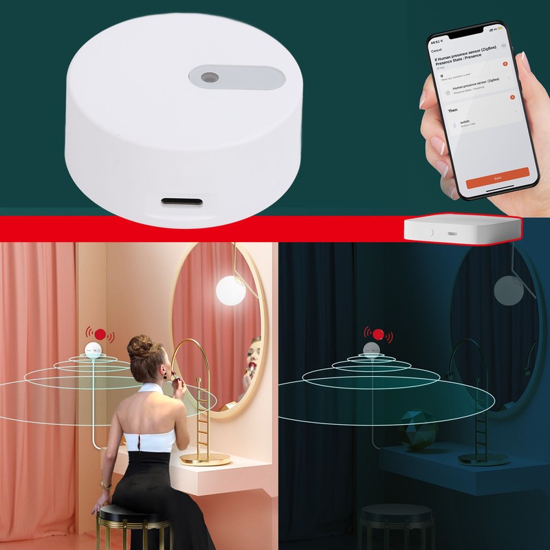 Human Presence Sensor for Zigbee APP Control Timer 24GHz Smart