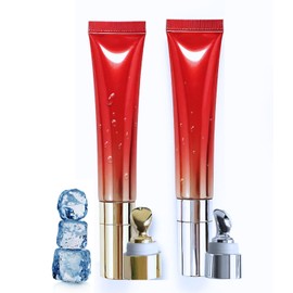 JINYEAH Eye Roller Bottle Ball Massage Empty Eye Cream Squeeze Tubes Lip Gloss Squeeze Tubes Essential oil Roller Tubes Makeup Sample Bottles Travel Makeup Squeeze Bottles 2PCS