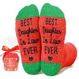 HAPPYPOP Christmas Gifts Stocking Socks For Women - Secret Santa Socks Xmas Stocking Stuffers For Her Mom, Daughter In Law Gifts From Mother In Law