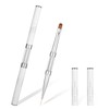 JIYIN 2Pcs Double Ended Nail Art Brushes Hard Gel Nail