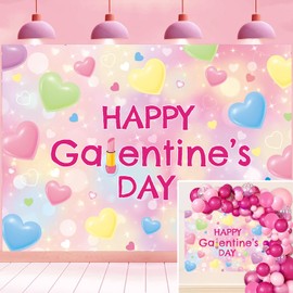 Happy Galentine's Day Backdrop Galentines Day Background Galentines Day Party Decorations Banner Girls Ladies Valentines Day Party Supplies Photo Booth Props (7x5FT（210x150cm）)