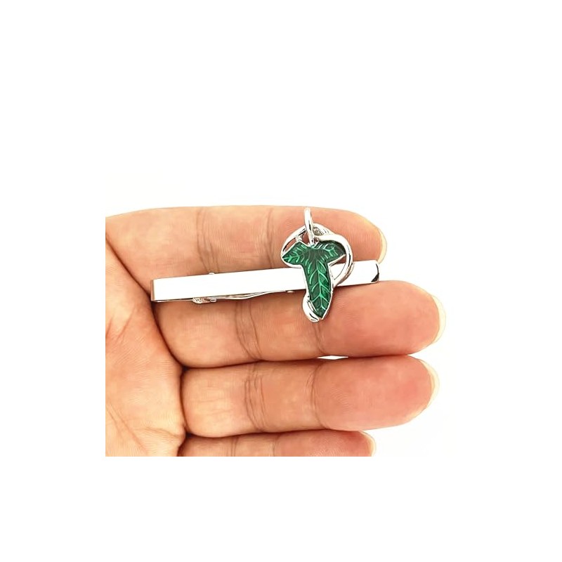Classic Men Elven Leaf Tie Clip Metal Suit Accessory