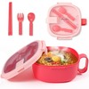 AI LOVE PEACE Microwavable Ramen Bowl Cooker with Lid -