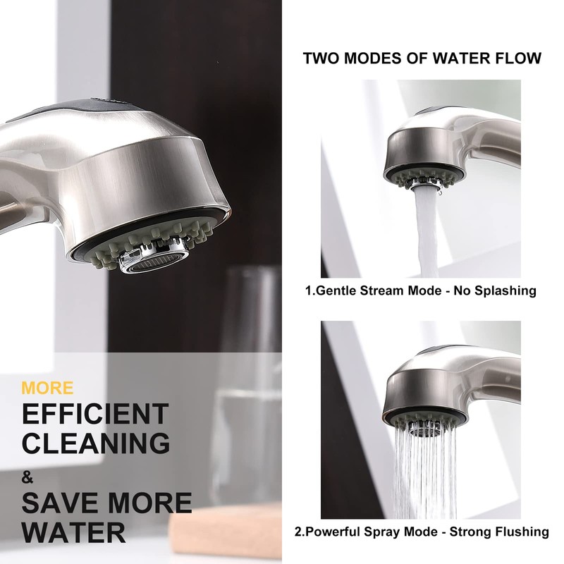 Kitchen Faucet with Sprayer, Brushed Nickel Kitchen Sink Faucet with