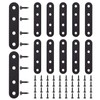 12 Pcs Flat Straight Brace Flat Straight Bracket Stainless Steel