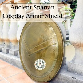 ACTIVE INDUSTRIES Medieval 300 Spartan King Armor Shield Greek Leonidas Battle Round Shield 12" Inch Armor Replica knight Cosplay Shield Item