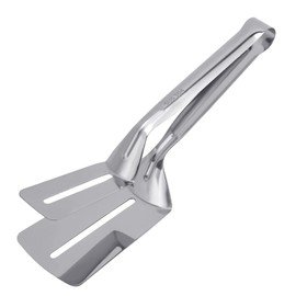Steak Clamps, 3-in-1 Cooking Tong, Double Sided Spatula, 11 inch Multifunctional Stainless Steel Food Flipping Spatula Tongs Clip for Beefsteak Bread Hamburger BBQ Meats Pizza Pies Bread Fish (1 Pack)