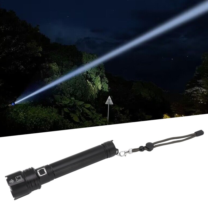 10000LM LED Flashlight USB Rechargeable Portable Adjustable Brightness Waterproof Zoom