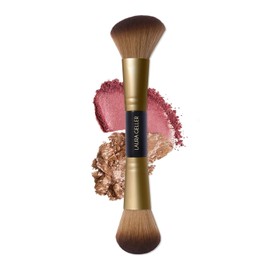 LAURA GELLER NEW YORK Brocha Bronceadora de Doble Punta para Rubor + Bronceador - Brocha de Maquillaje Facial Rubor Bronceador