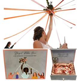 Bouquet Ribbon Game, Bouquet toss Alternative, Wedding Activity Entertainment, Wedding and Bridal Shower Game for Adults, Bachelorette Party, Wedding Bouquet for Brides,Indoor Outdoor Reception