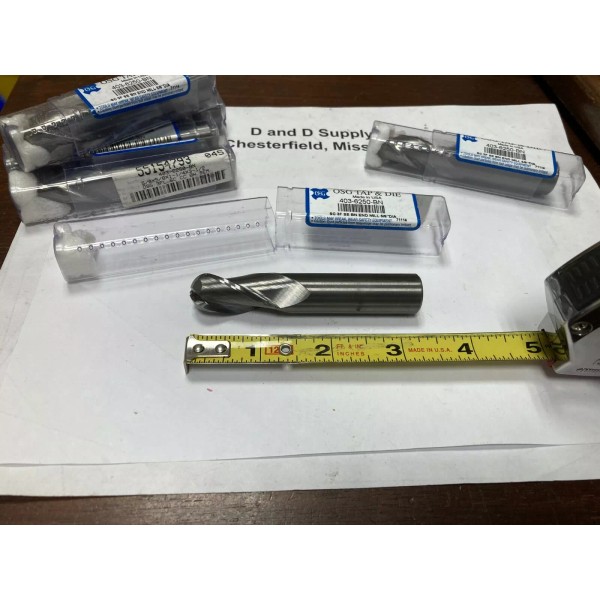 OSG 403-6250-BN, Carbide Ball Nose End Mill, 5/8" x 5/8"