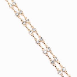 Tiardey Rhinestones Waist Chain Belts for Women Girls Crystal Belts Adjustable Link Bling Waist Belt for Dress Pants Coat Jewelry