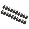 20 Sets Leather D Rings for Purse Genuine Leather D