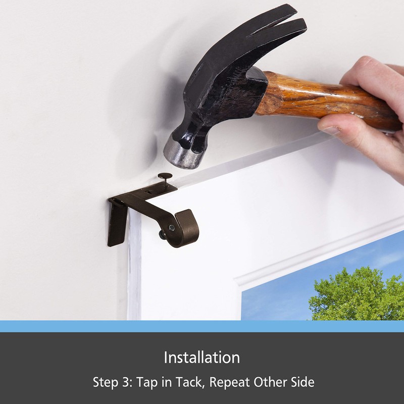 Kenney Fast Fit 5/8" No Measure Curtain Rod Brackets, Oil