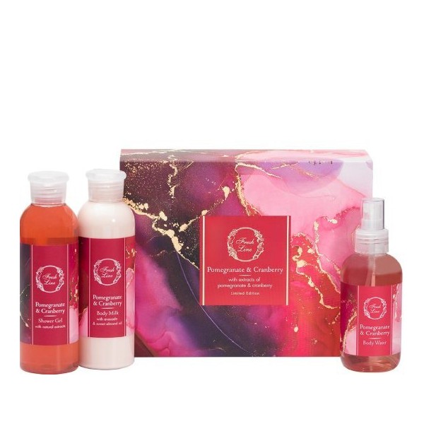 Fresh Line Xmas Set Pomegranate & Cranberry Shower Gel, 200ml
