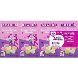 Brach's Tiny Conversation Hearts "To/From" Boxes, 1.0oz, Valentine's Candy, 4 individually wrapped packs