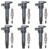 OYEAUTO Ignition Coils Iridium Spark Plugs UF546 Compatible with Hyundai