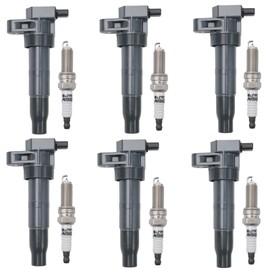 OYEAUTO Ignition Coils Iridium Spark Plugs UF546 Compatible with Hyundai Kia Genesis Santa Fe Sedona Sorento Azera Borrego Cadenza