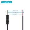 Fancasee 2-Pack 3.5mm 1/8" to Speaker Wire TRS Stereo Male