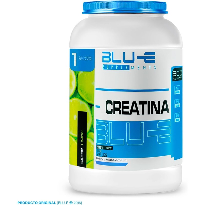 Blu-e Creatina Monohidratada 1k 200 Servicios Sabor Natural