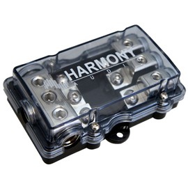 Harmony Audio HA-MIDIFD3 Car Stereo 3-Way Mini ANL MIDI Fused Distribution Block (3) 4GA in - (3) 8GA Out