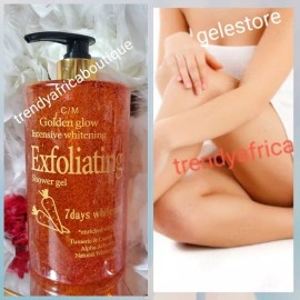 Golden GLOW INTENSIVE Exfoliating Whitening Shower Gel. Tumeric & Carrot👌1000ml