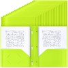Lincia 100 Pcs Plastic Folders With 2 Pockets and Prongs