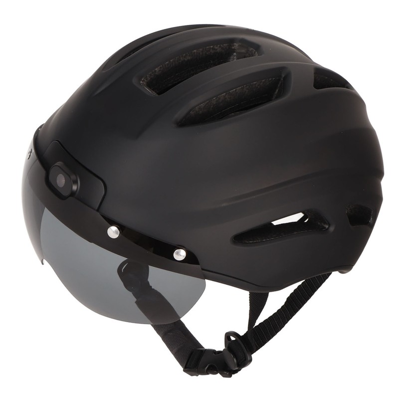 Smart Bicycle Helmet 4K HD Camera Magnetic Goggles Emergency Storage