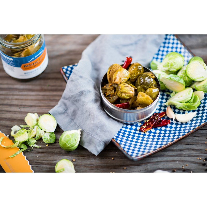 Brussizzle Sprouts (2-pack) - Semi-sweet pickled Brussels sprouts wedges 16oz