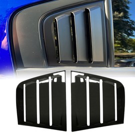 2 PCS Rear Side Window Louvers Compatible with Dodge Charger 2011-2021, Air Vent Scoop Shades Cover Blinds Glossy Black