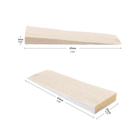 haggiy Wooden Wedges - Wheel Chocks, Mixed Dimensions 6 mm - 25 mm Thickness Set (50 Pieces)