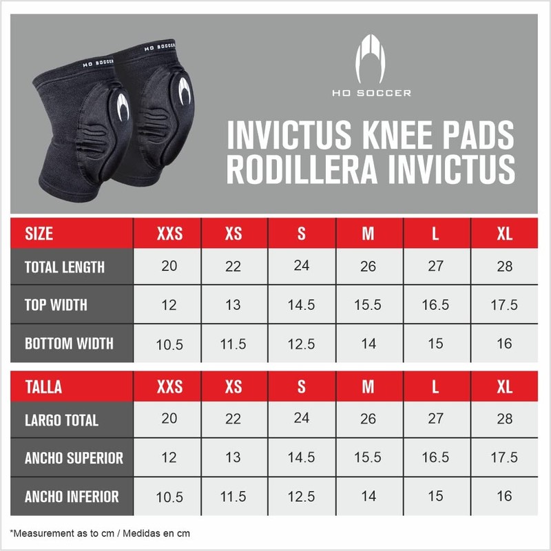 HO Soccer Invictus Knieschützer, Unisex, Erwachsene, Schwarz, M
