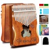 Kalimba 17 Keys Beginner Set, Mahogany, Tuned Scale, Pre-Tuned, Thumb