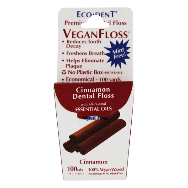 Eco-Dent Cinnamon Floss, 100 yards pack of 6