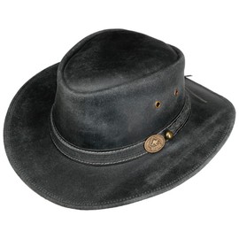 SCIPPIS Irving Leather Hat, black