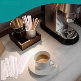 TOPTHEROAD 500Pcs Agitadores de Bebidas, Agitador de Cafe de 14Cm, Empaquetado Individualmente, Agitador para Café, Leche, Matcha
