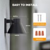 UME 2 Pack LED Outdoor Wall Light Fixtures, Black Front