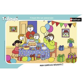 Nathan - 15 Piece Puzzle with Frame, T'choupi, Party, His Children's Birthday, 4005556860708, Neant