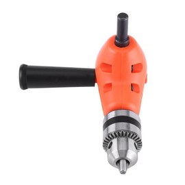 Right Angle Drill Attachment, 90 Degree Electric Drill Adapter with Handle, 9.5mm Round Shank, for Portable Drills