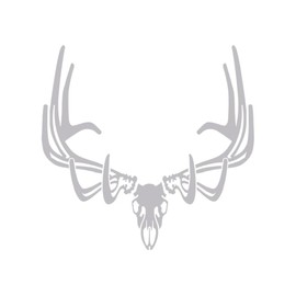 Elk Skull Decal - Elk Hunting Sticker - European Mount - Automotive Window Decal - Big Game Hunter Stickers - Large Decals - Hunting Stickers - Automotive Window Decal - Elk - Hunters Image