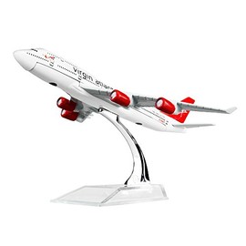 Diecast Airplane 1:400 Birtish Virgin B747 Metal ï¼16cmï¼ Plane Model Office Decoration or Gift by LESES