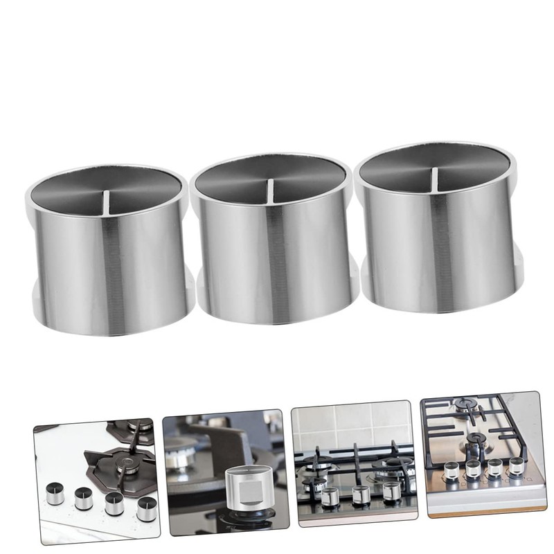 WHAMVOX 3Pcs Gas Stove Knobs Durable Cooker Control Switch Replacement